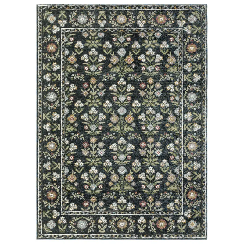 Andorra Blue Floral Rug 8\' 6\" X 11\' 7\"