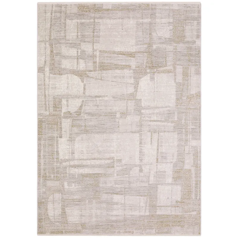Branigan Beige Abstract Rug 2\' 3\" X 3\'