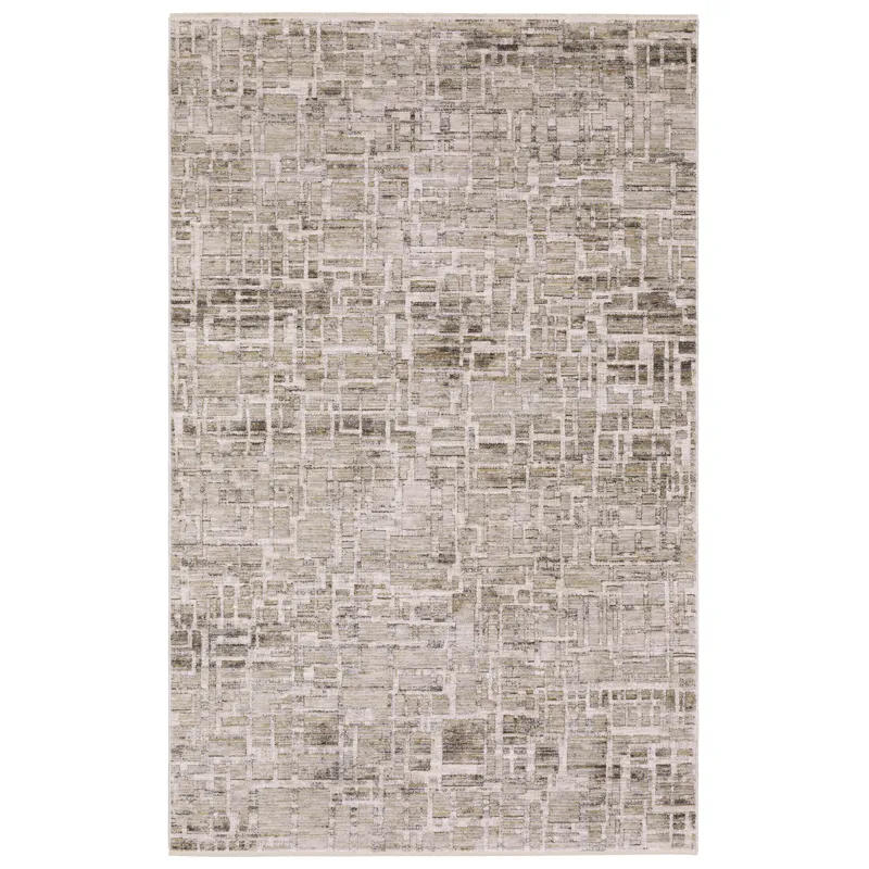 Branigan Beige Abstract Rug 5\' 3\" X 7\' 6\"