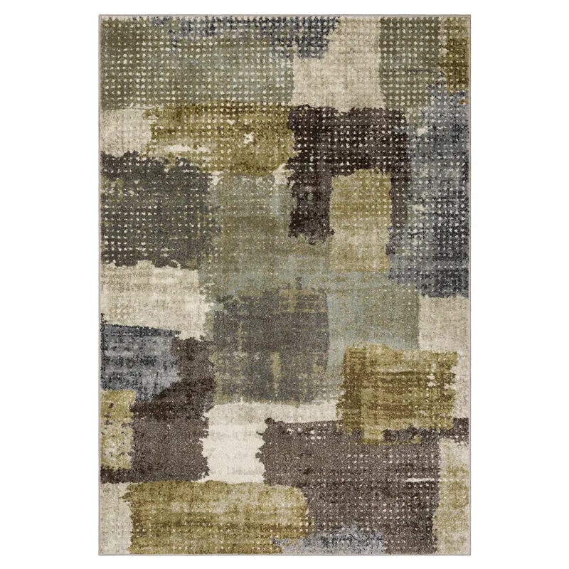 Gemma Green Abstract Rug 5\' 3\" X 7\'