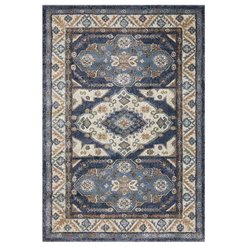 Gemma Blue Medallion Rug 7\'10\" X 10\'