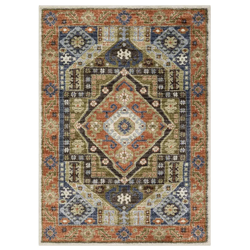 Gemma Rust Medallion Rug 2\' 3\" X 7\'