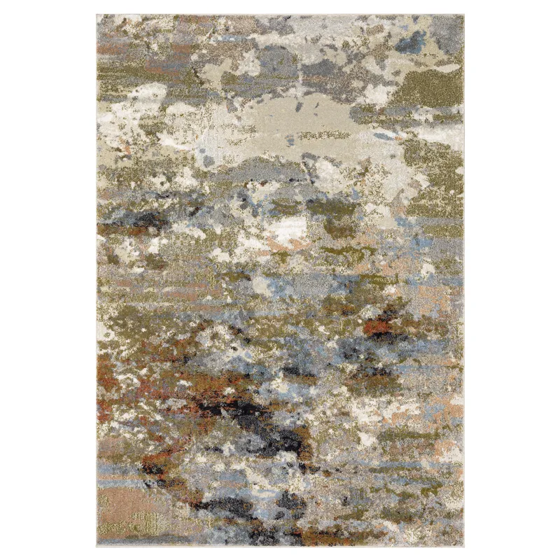 Gemma Gold Abstract Rug 9\'10\" X 12\' 6\"