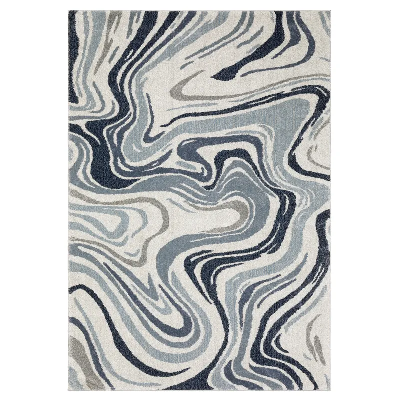Gemma Blue Abstract Rug 9\'10\" X 12\' 6\"