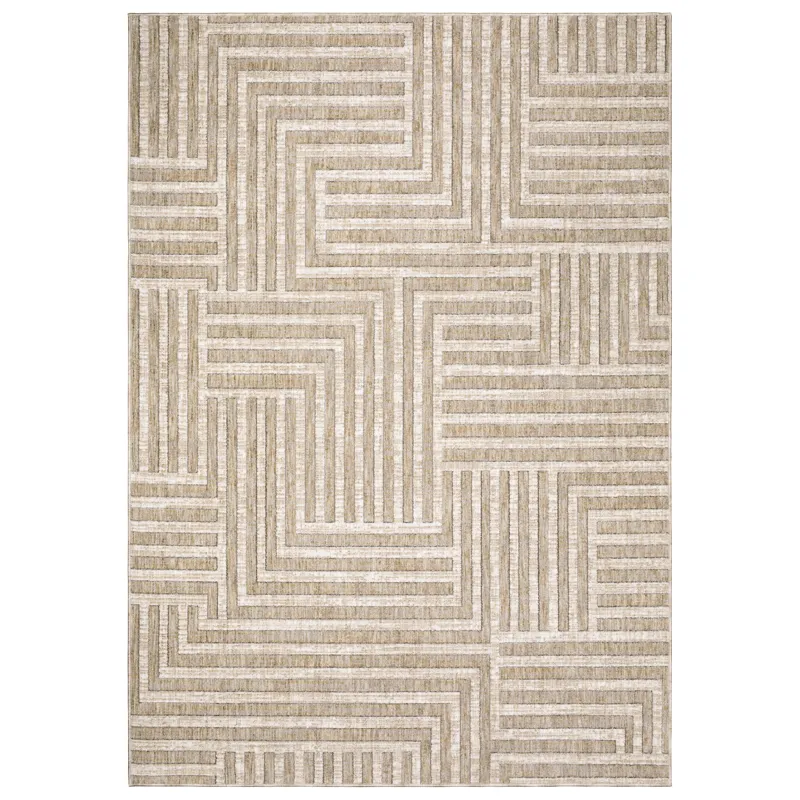 Hunter Beige Geometric Rug