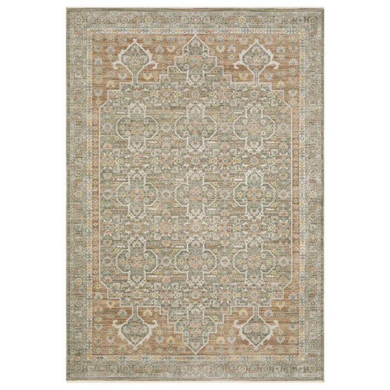 Keaton Brown Medallion Rug 9\'10\" X 12\'10\"