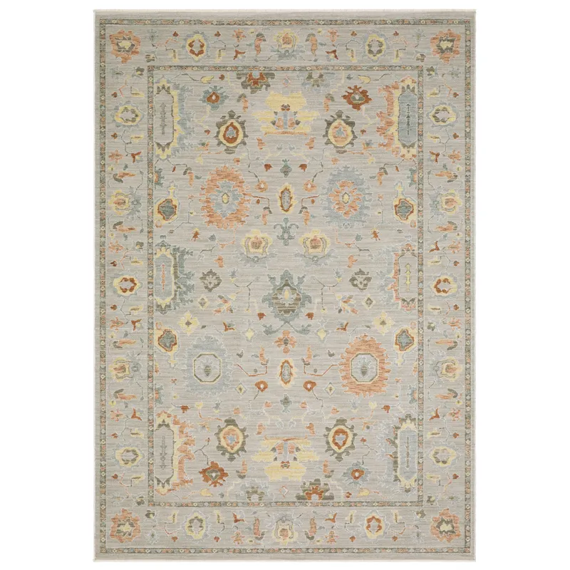 Keaton Grey Floral Rug 2\' 3\" X 7\' 6\"
