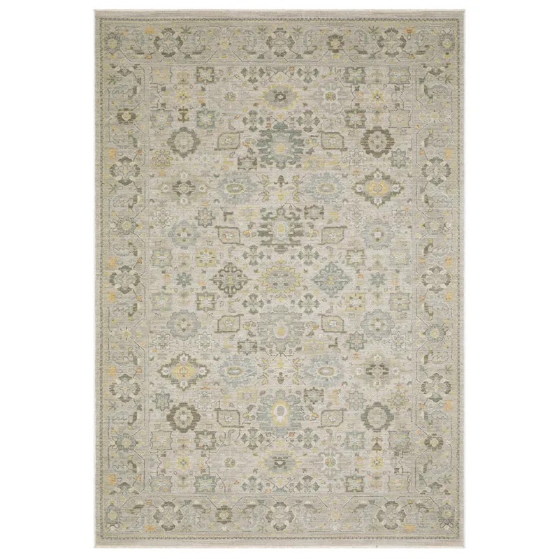Keaton Beige Floral Rug 7\'10\" X 10\'10\"