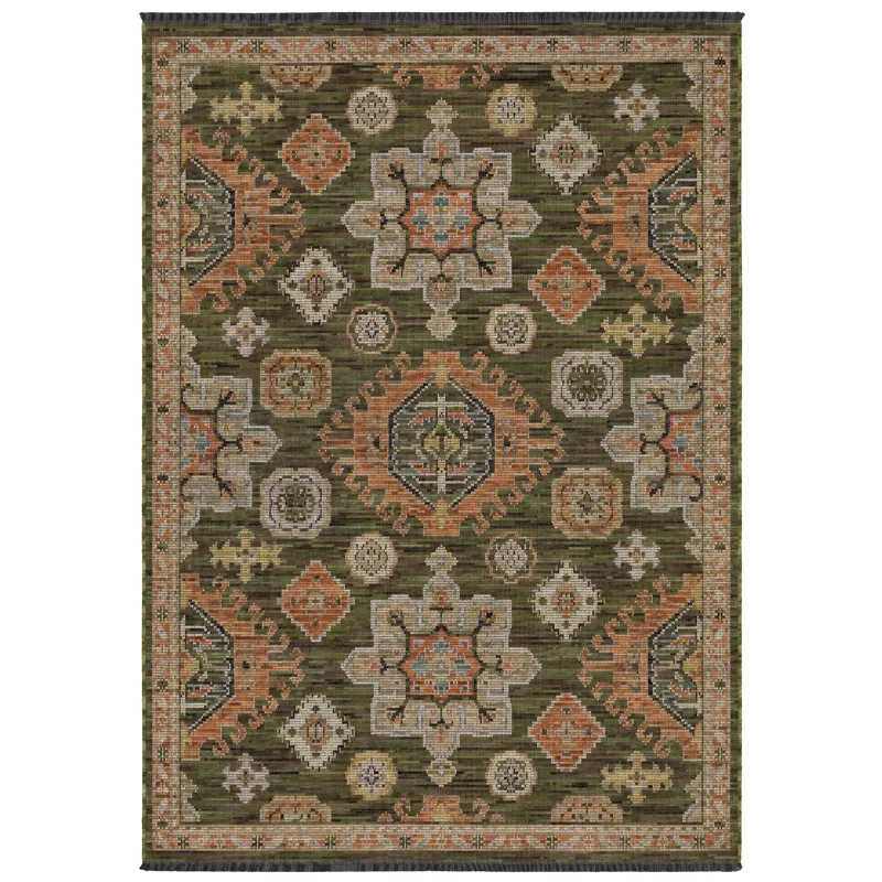 Legacy Green Medallion Rug 6\' 7\" X 9\' 6\"