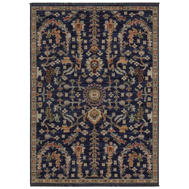 Legacy Blue Floral Rug 3\' 3\" X 5\'