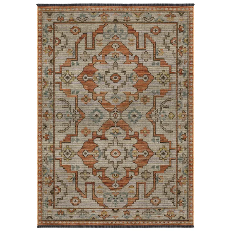 Legacy Rust Medallion Rug 2\' 6\" X 10\'