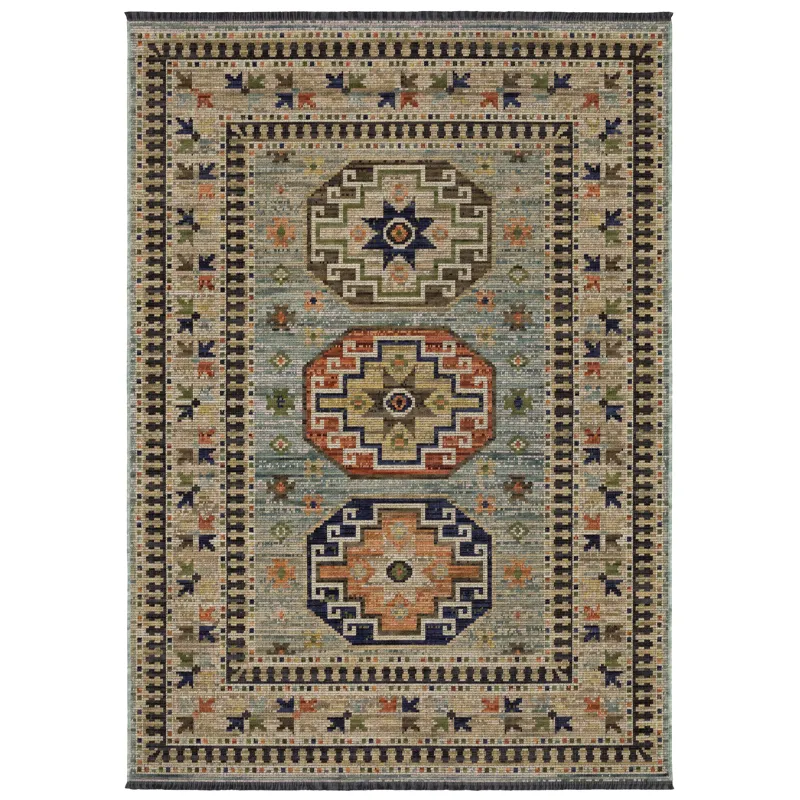 Legacy Blue Medallion Rug 6\' 7\" X 9\' 6\"