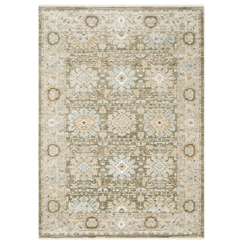 Lola Brown Floral Rug 2\' 7\" X 7\' 7\"
