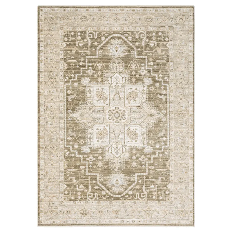 Lola Brown Medallion Rug 9\'10\" X 12\' 6\"