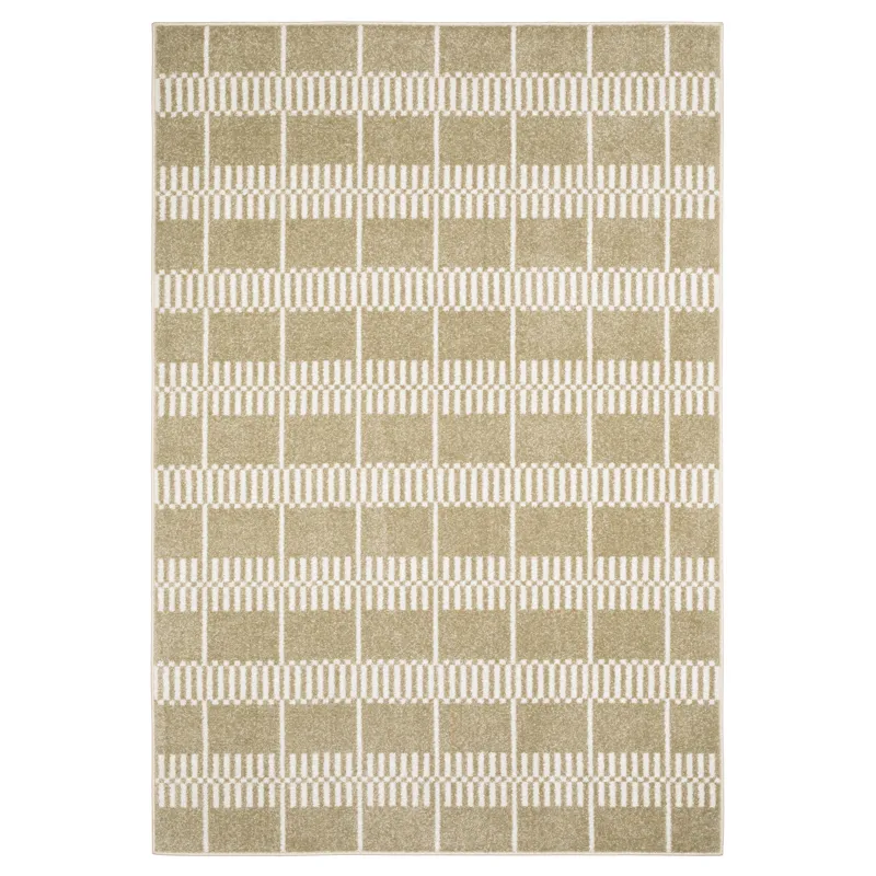Quinn Beige Geometric Rug 5\' 3\" X 7\'