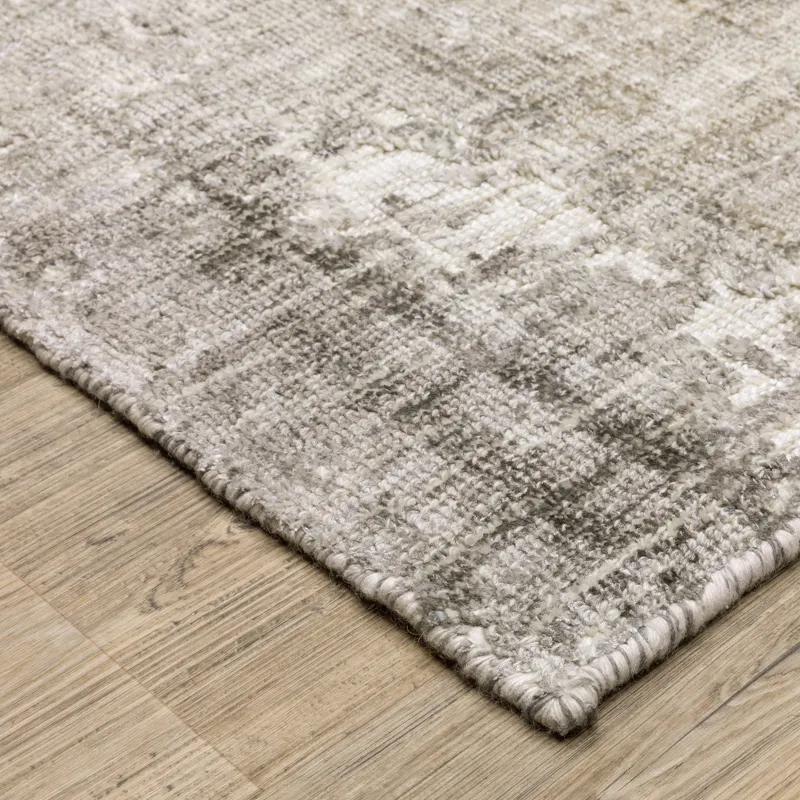 Solstice Grey Abstract Rug 9\' X 12\'