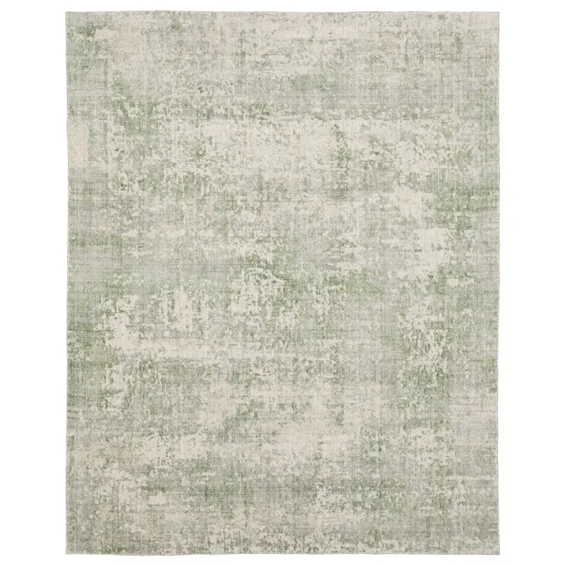 Solstice Green Abstract Rug 10\' X 14\'