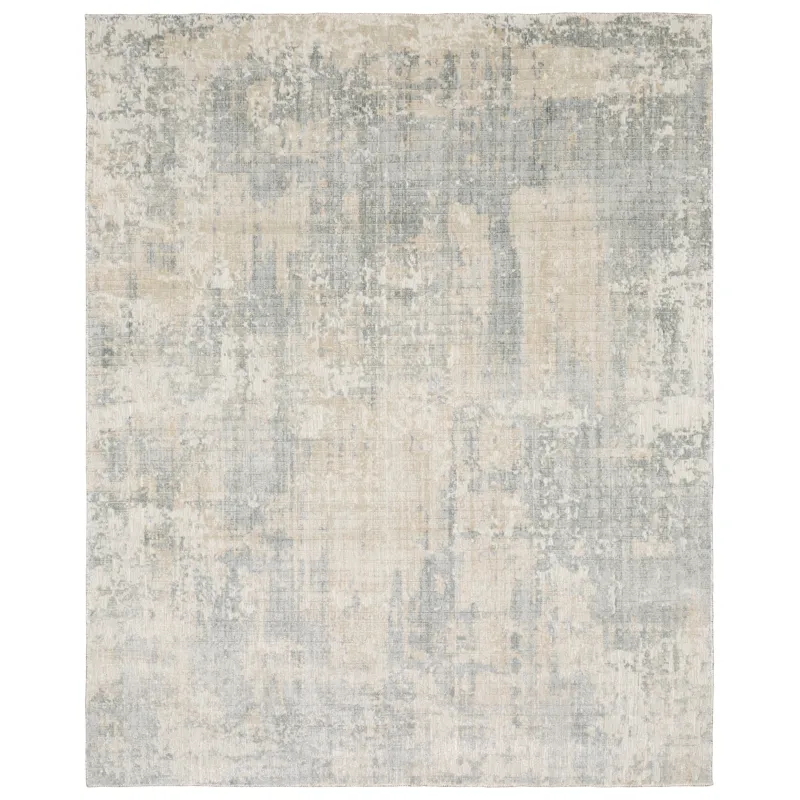 Solstice Blue Abstract Rug 9\' X 12\'