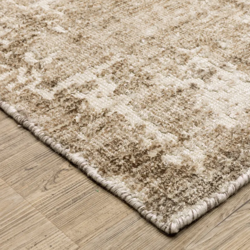 Solstice Brown Abstract Rug 9\' X 12\'
