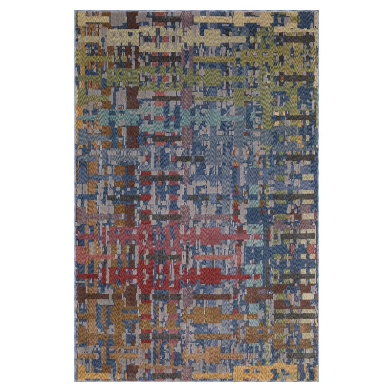 Tisdell Blue Abstract Rug 3\' 9\" X 5\' 2\"