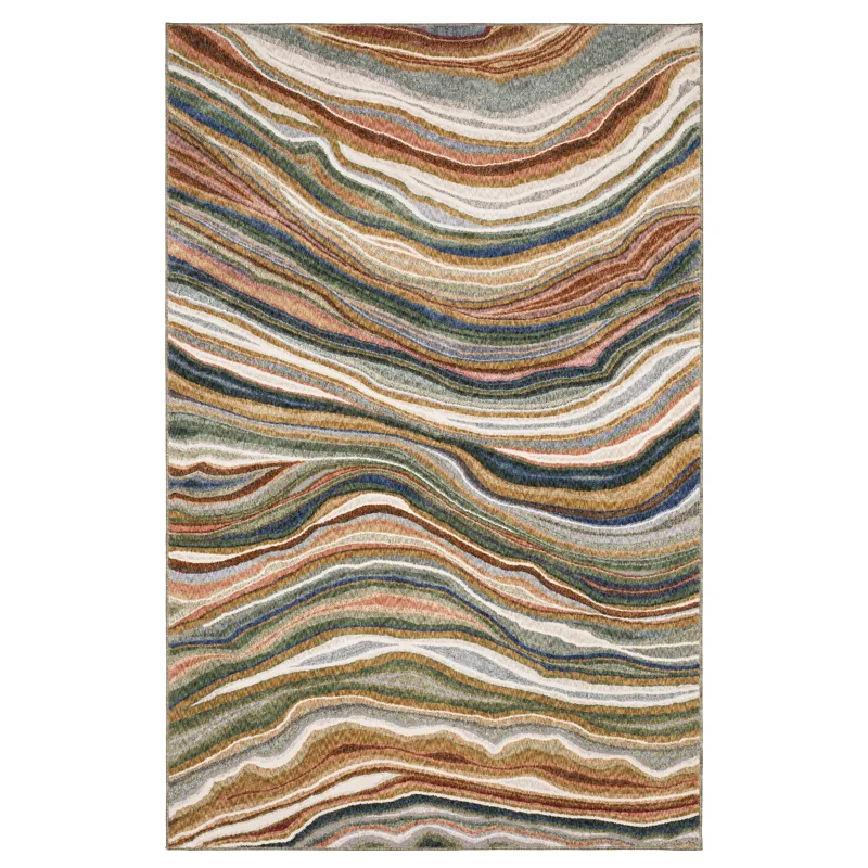 Tisdell Multi Abstract Rug 9\'10\" X 12\' 8\"