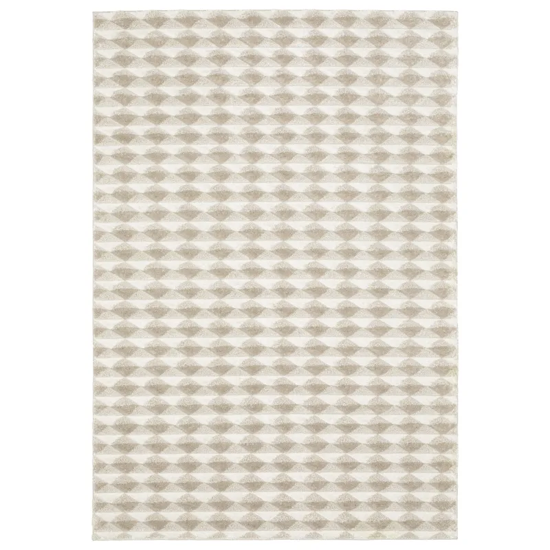 Wonder Beige Geometric Rug