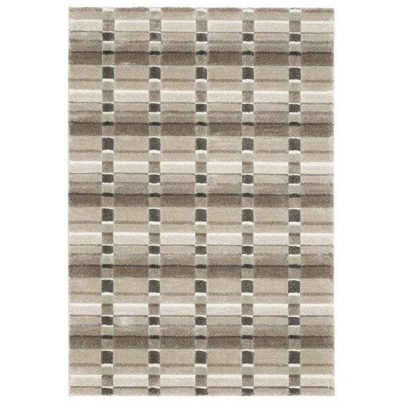 Wonder Brown Geometric Rug