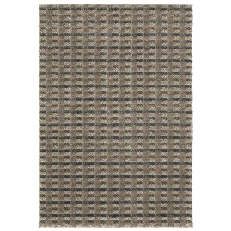 Wonder Brown Geometric Rug