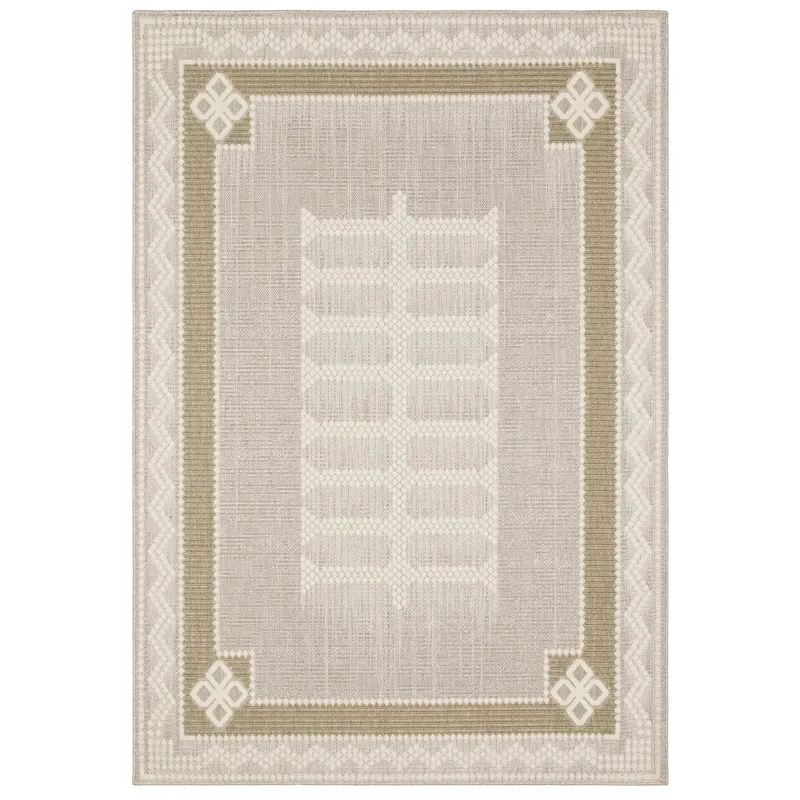 Zarina Beige Geometric Rug 3\' 3\" X 5\'