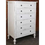 Wllington TallBoy 6 drawer Chest w/turned Legs