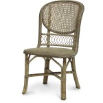 Antique Cane Side Chair, Grey
