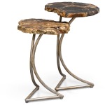 Cologne Petrified Wood Table, Set Of 2