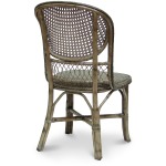 Antique Cane Side Chair, Grey