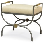 Devon Upholstered Metal Stool