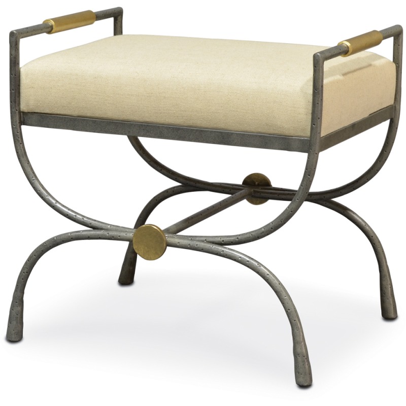 Devon Upholstered Metal Stool