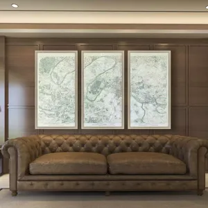Plan of Paris II Framed Art