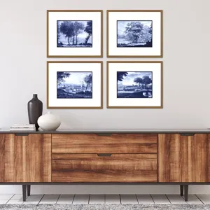 Pastoral Toile S/4 Framed Art