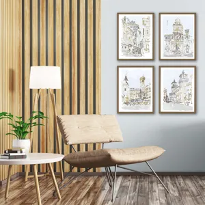 Street Scenes S/4 Framed Art