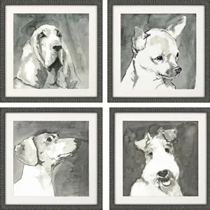Modern Dog S/4 Framed Art