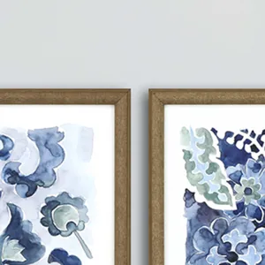 Indigo Ornament II S/4 Framed Art