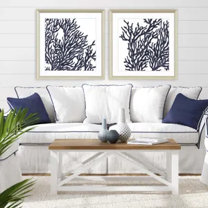 Blue Coral I S/2 Framed Art