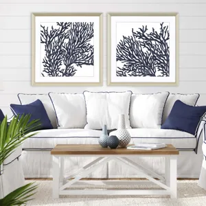 Blue Coral II S/2 Framed Art