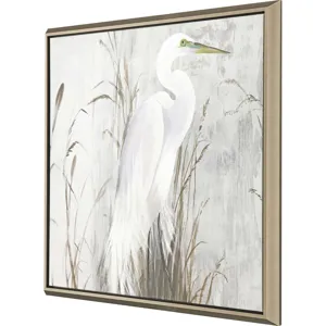 Heron in the Reeds Canvas