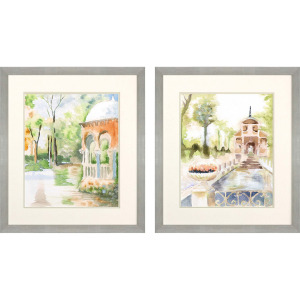 Peaceful Gardens S/2 Framed Art
