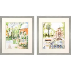 Peaceful Gardens S/2 Framed Art
