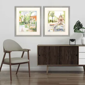 Peaceful Gardens S/2 Framed Art