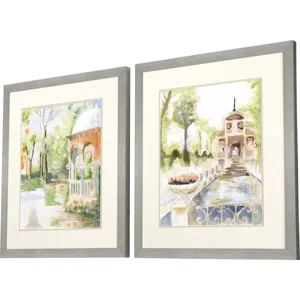 Peaceful Gardens S/2 Framed Art