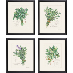 Herbs S/4 Framed Art