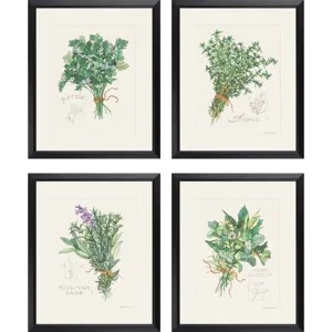 Herbs S/4 Framed Art