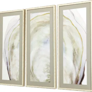Oyster Shell S/3 Framed Art